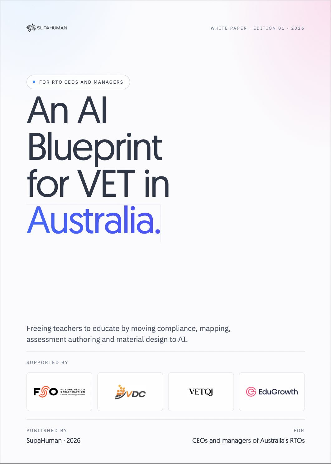 Whitepaper cover — AU edition